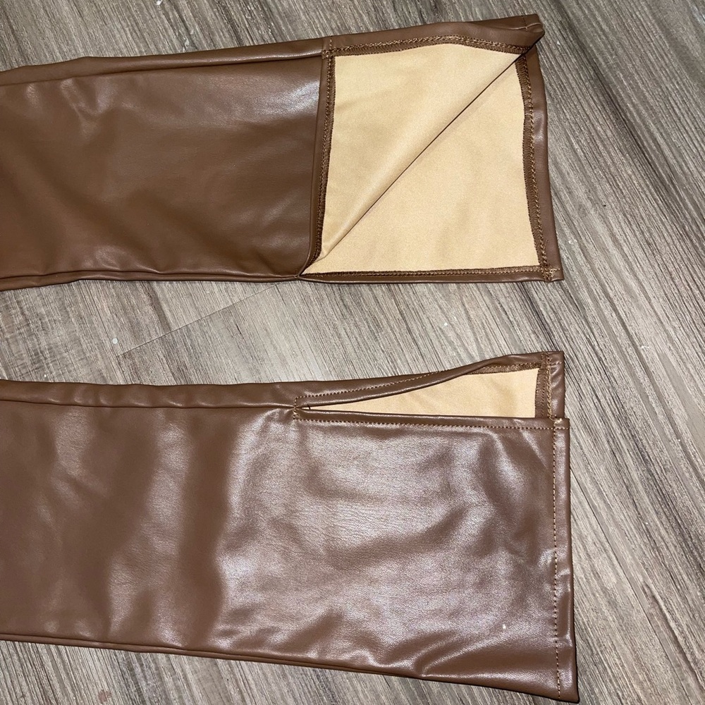 Super cute brown leather pants
